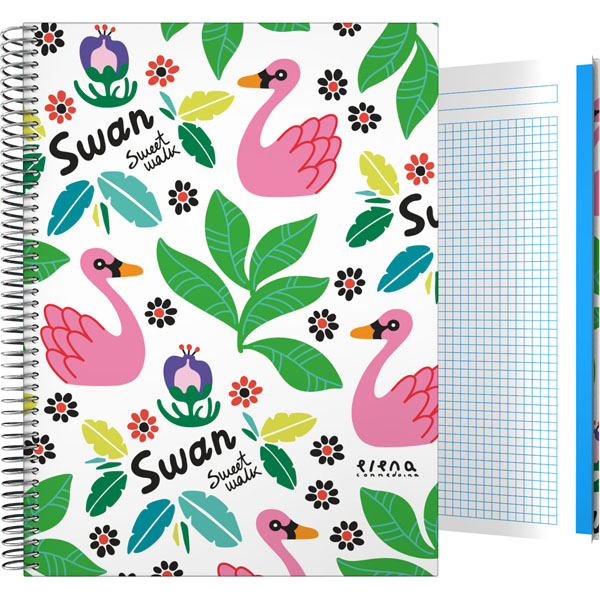 CADERNO FORR.A4 CADER.EC18 CISNE