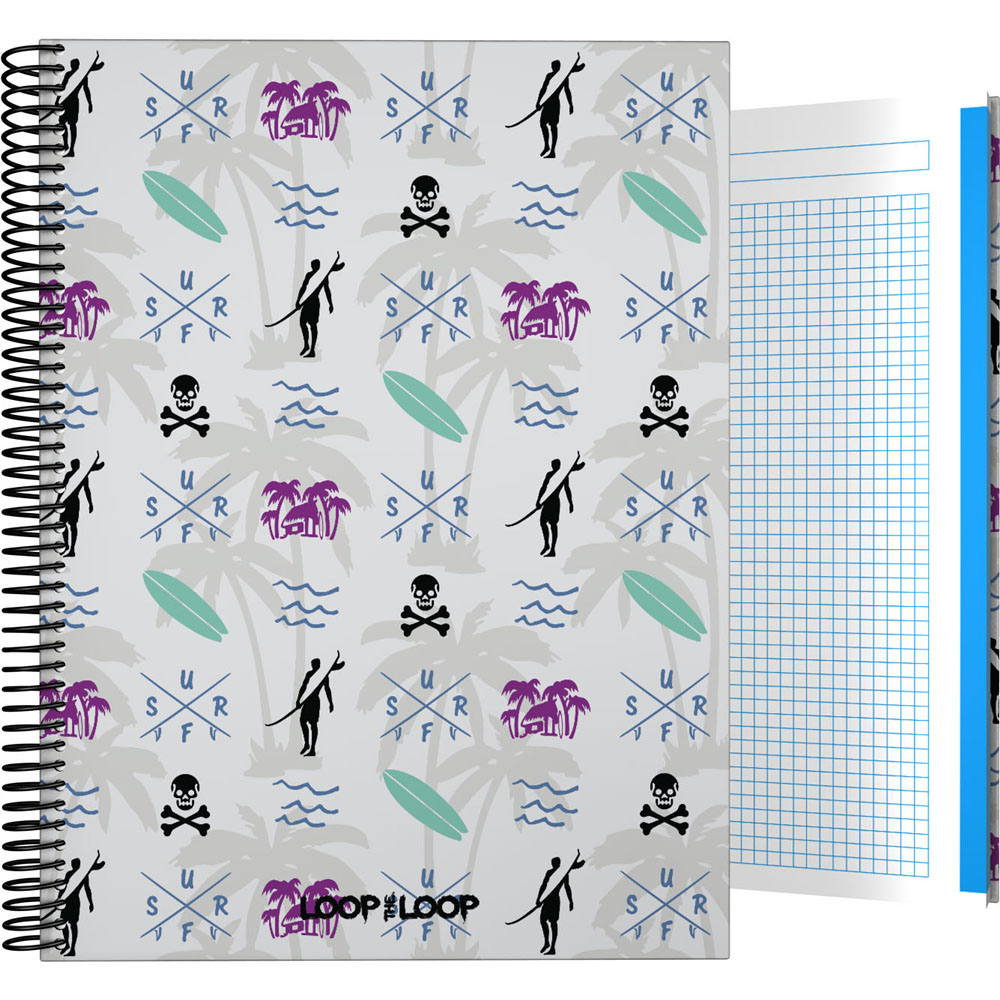 CADERNO FORR.A4 CADER.LOOP20 BEACH