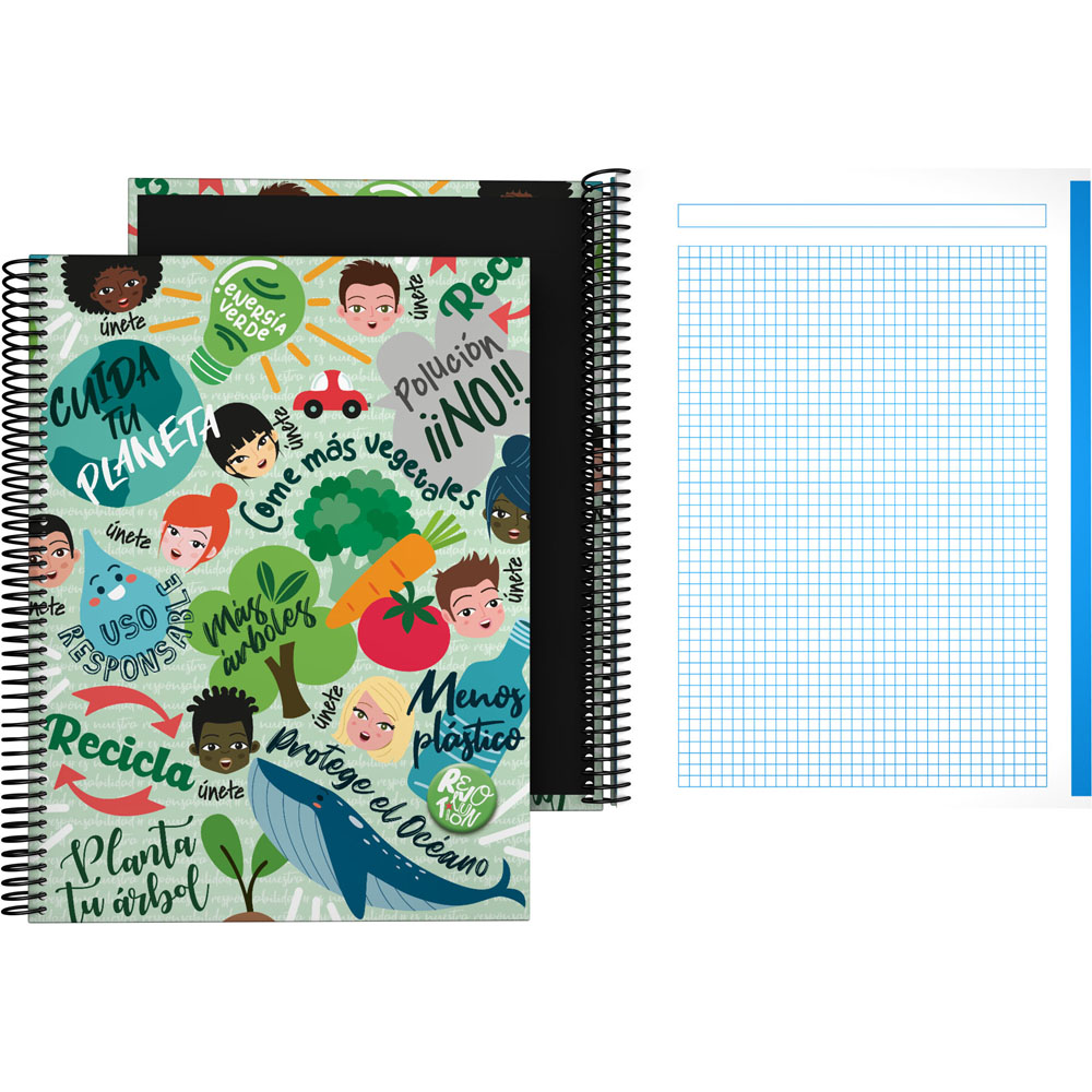 CADERNO FOR.A4 CADER. REVOLUT22 GREEN