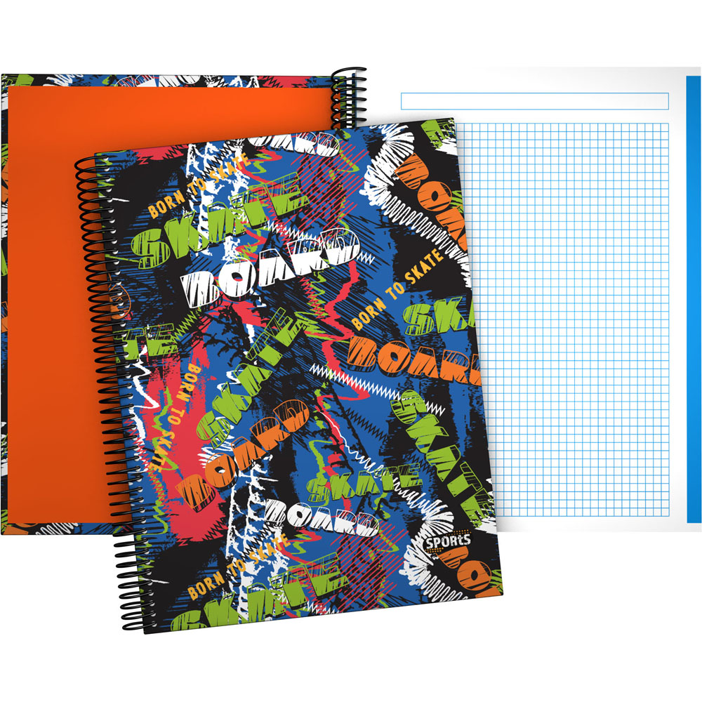 CADERNO FOR.A4 CADER. SPORTS22 SKATE