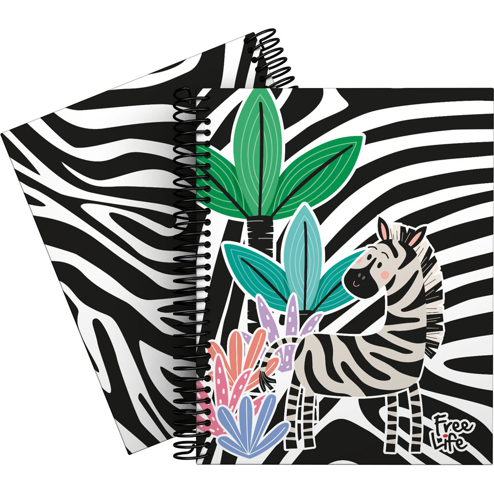 CADERNO FOR.A5 CADER. FREELIFE22 ZEBRA