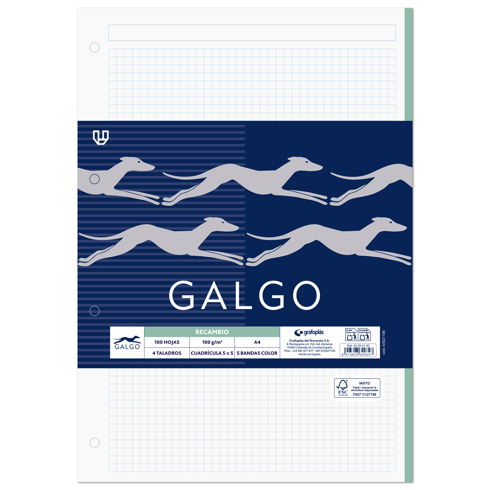 RECARGA GALGO A4 100G 100H C5MM 5BAND