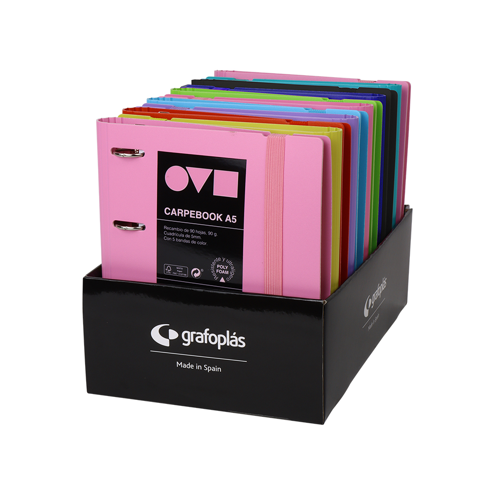 EXP.12 CARPEBOOK A5 UNEQ.MINIMAL SORTIDO