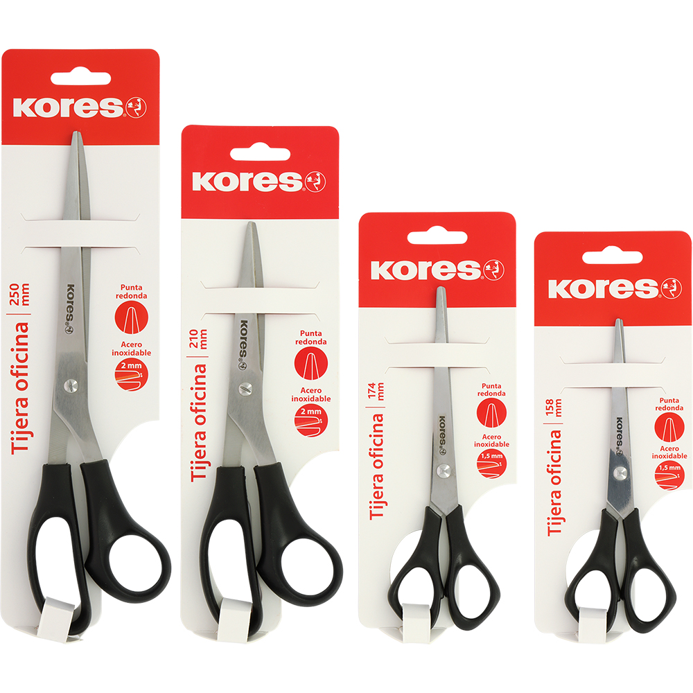 TESOURA ESCRITORIO 158MM HOJA ACERO KORES