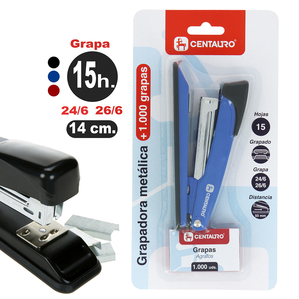 AGRAFADOR METAL+ AGRAFES 116X54X34MM