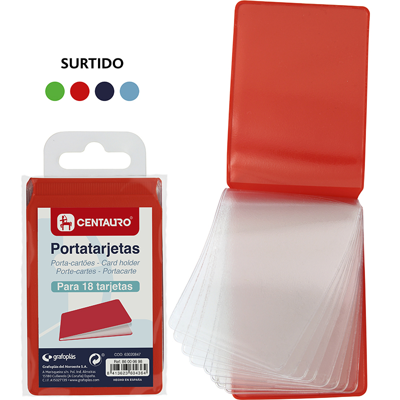 PORTA CARTOES 4MICAS DOBLES SURT.CENTAU