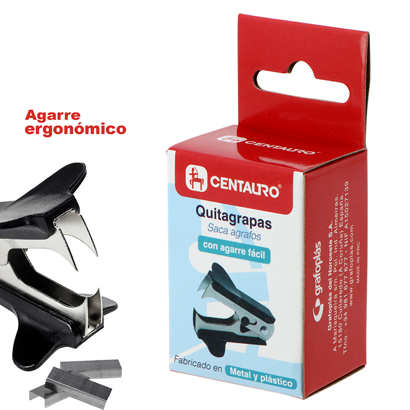QUITAGRAPAS NEGRO 60X40X37MM CENTAURO
