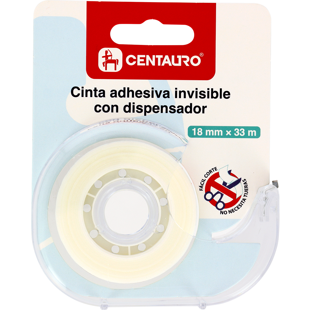 CINTA INVISIBLE 18MMX33+DISPENSADOR CENT