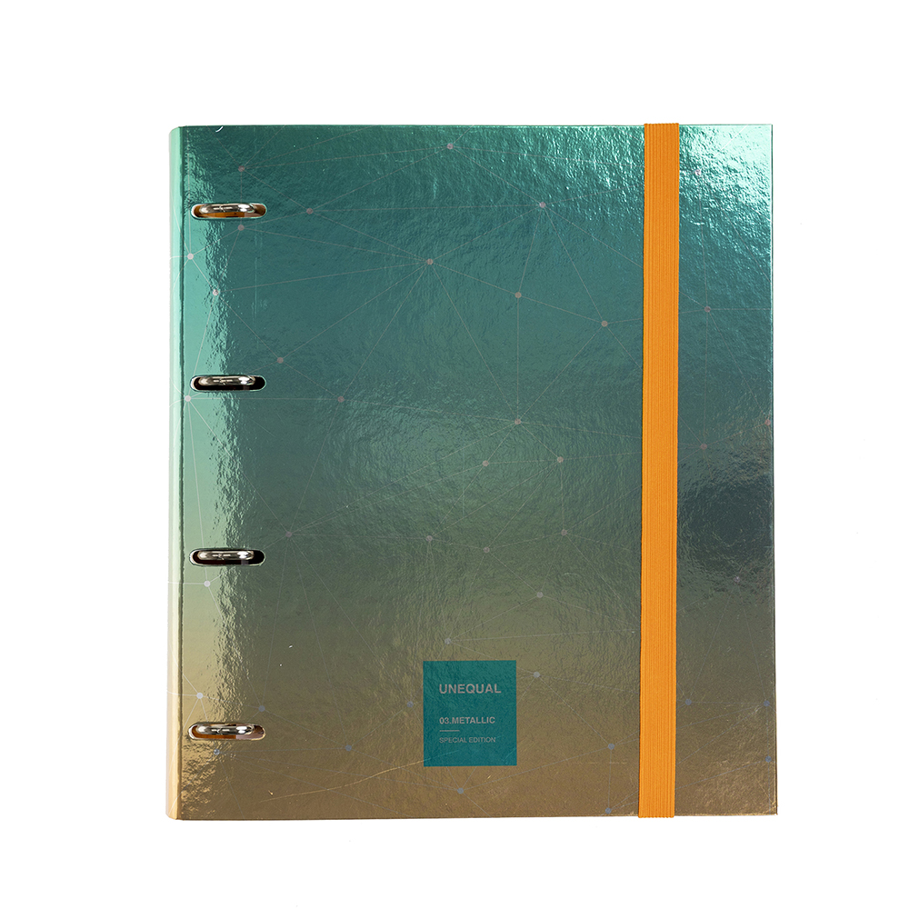 CARPEBOOK FORR.4D35 A4 UNEQ.METAL VERDE