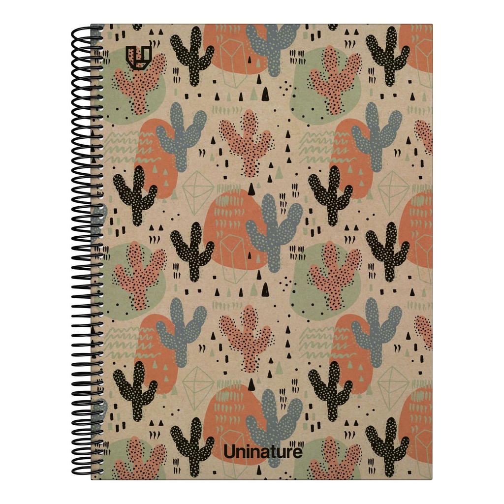 CADERNO FOR.A4 80H 90G 4X4 UNINAT CACTU