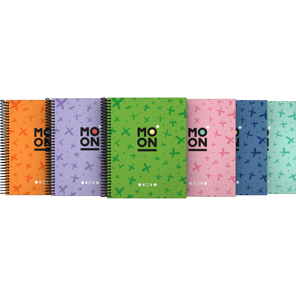 CADERNO FORR.A5 C5 90G 90H MOON MENTA