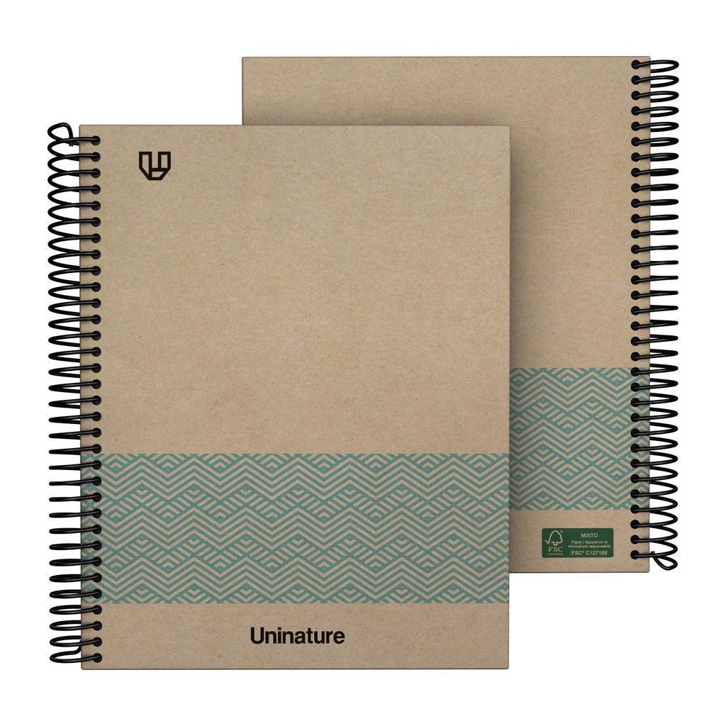 CADERNO FOR.A5 80H 90G 4X4 UNINAT.AZUL