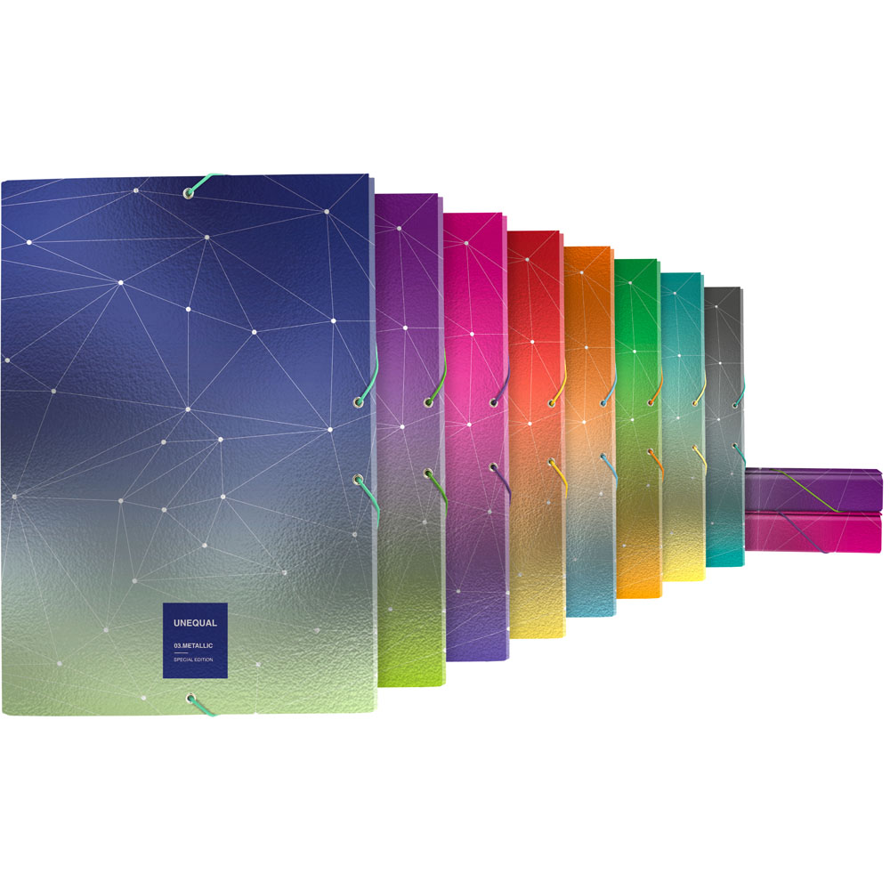 CAIXA ECOPROJ. GOM.5CM UNEQ METAL SORTIDO