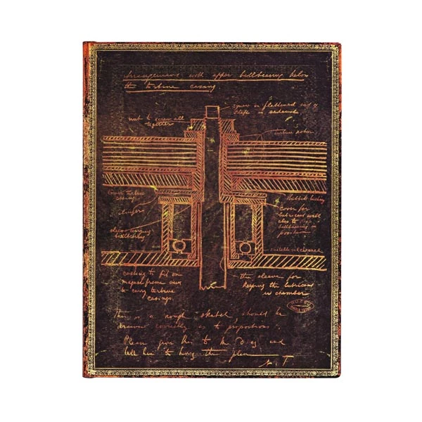 Embellished Manuscripts Collection - Tesla, Sketch of a Turbine