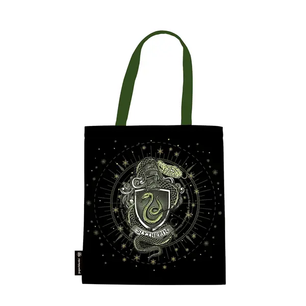 Canvas Bag, Slytherin Tote (Black)