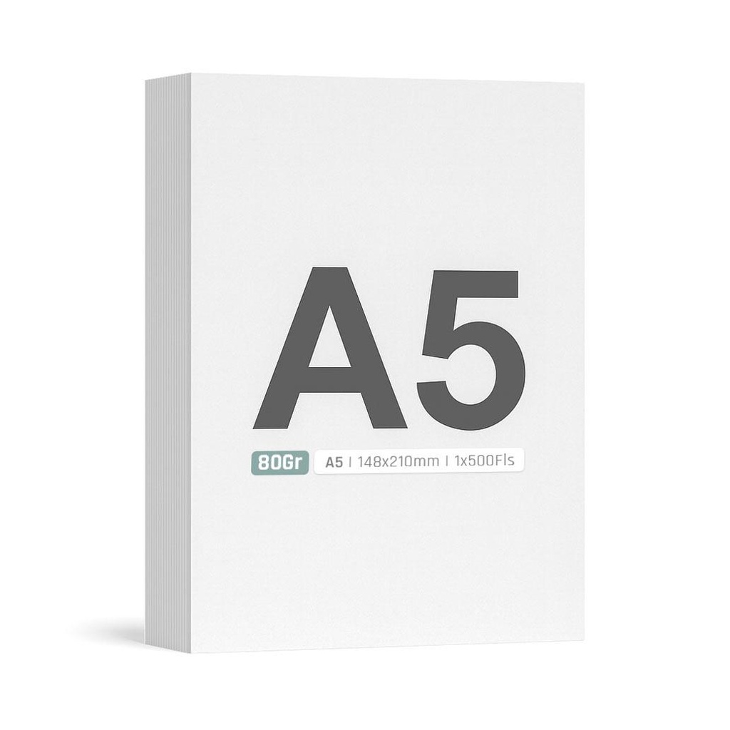Papel Fotocopia 80gr A5 148x210mm 1x500Fls