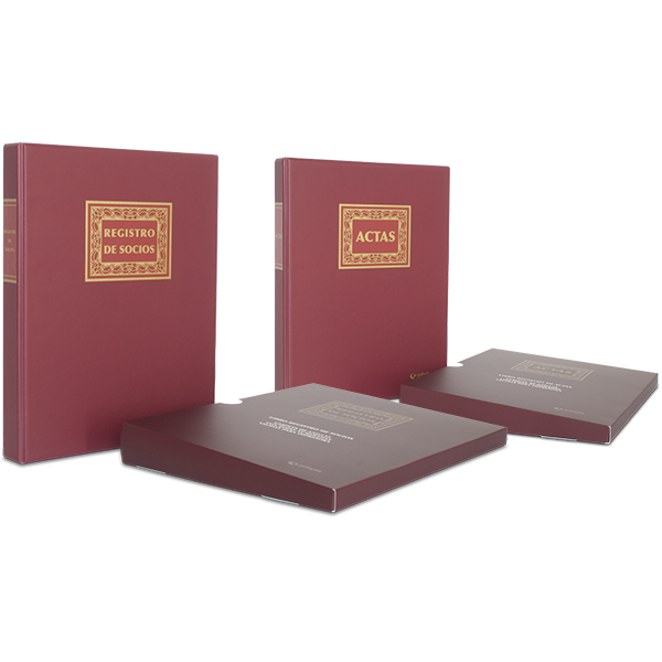 LIVRO DE ACTAS DIN-A4 PVC GRANATE