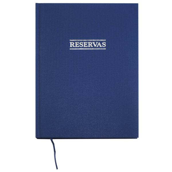 LIBRO RESERVAS A4 FORR. TELA AZUL MARINO