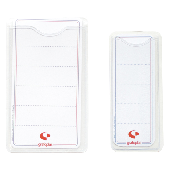 PORTA CARTOES VISOR ADESIVO 35X80mm.INCOLOR