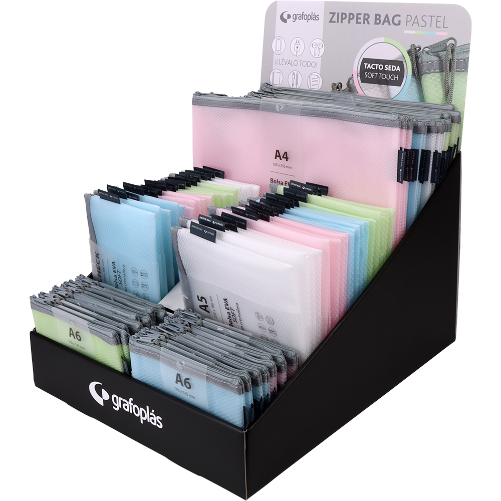 EXPOSITOR 80 ZIP BAGS EVA MATE SURTID