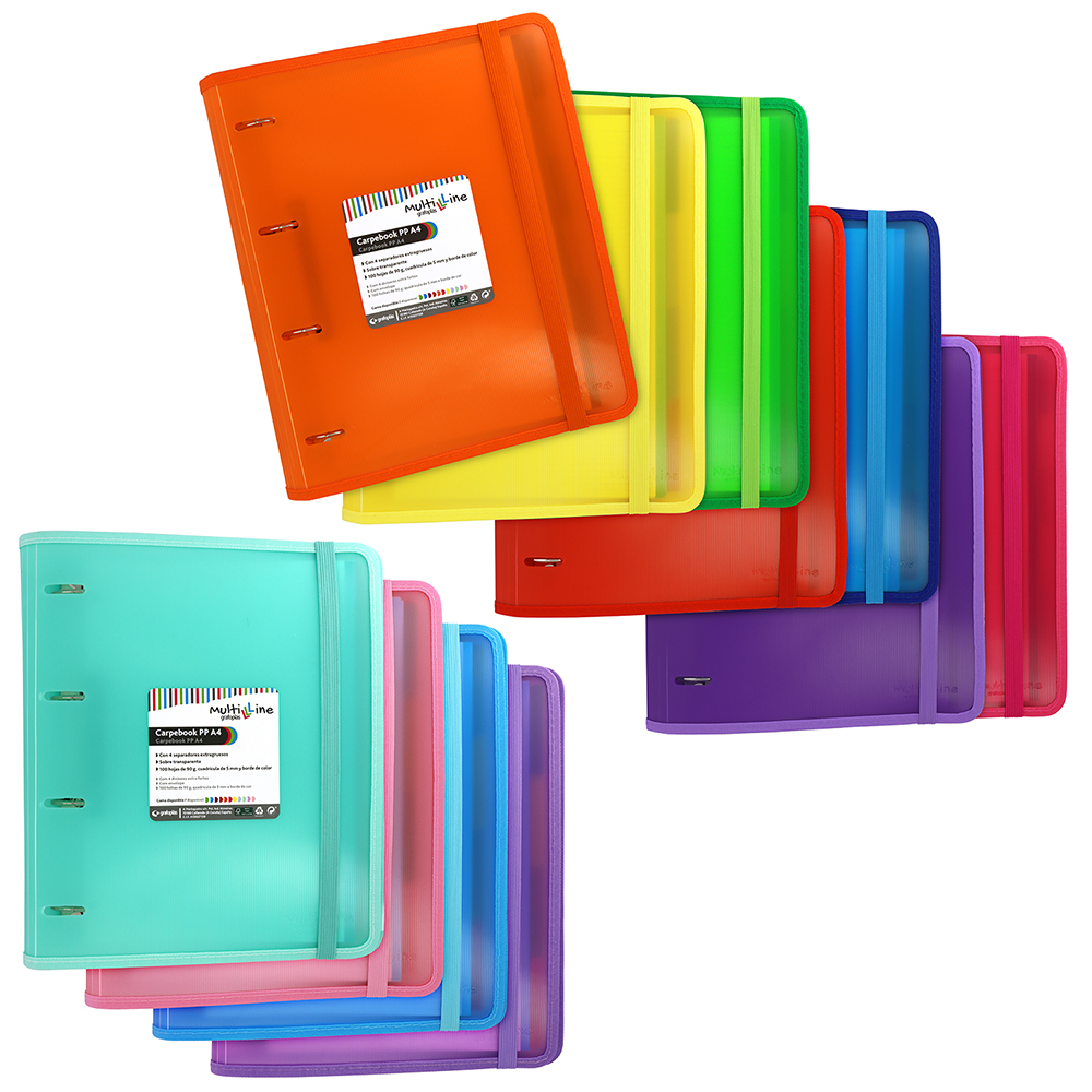 PASTA EBOOK MULTILINE PP A4 ROSACLARO