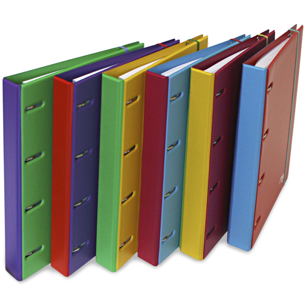 CARPEBLOC PVC A4 4ANILLAS 100H 90G SURT.