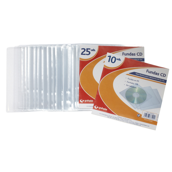 EMB. 10 MICAS "CD"1/8 PP SIN FURADORS