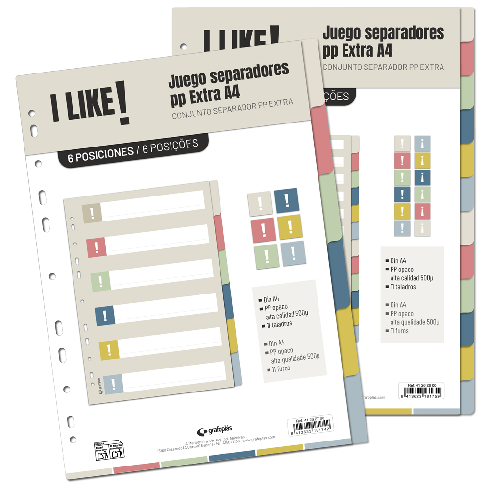 JOGO SEPARADOR A4 12 POS 0,5 LIKE3