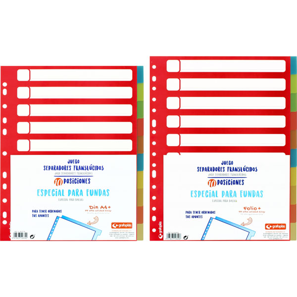 SEPARADOR.PP 0,5 FUN.A4 10POS/2*5COL 11T