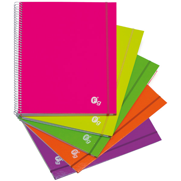 CUADERNO FOR.A5 CUAD FLUOR SURTIDO