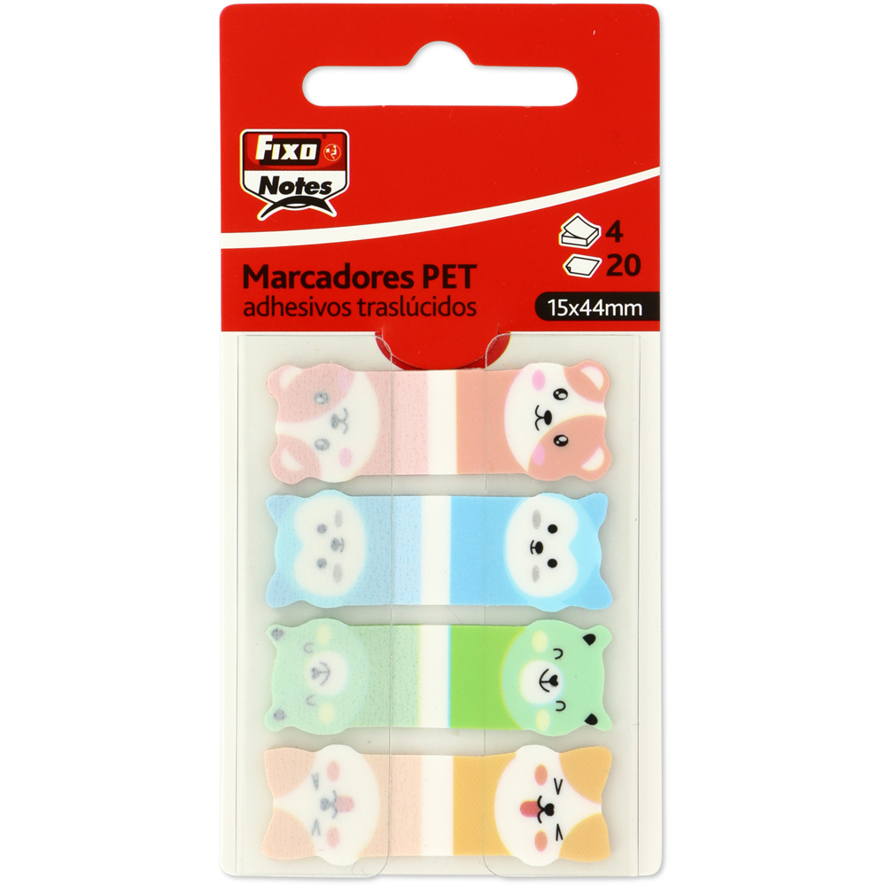 PACK POPUP 4MARCADOR 20H 15X44MM ANIMALE