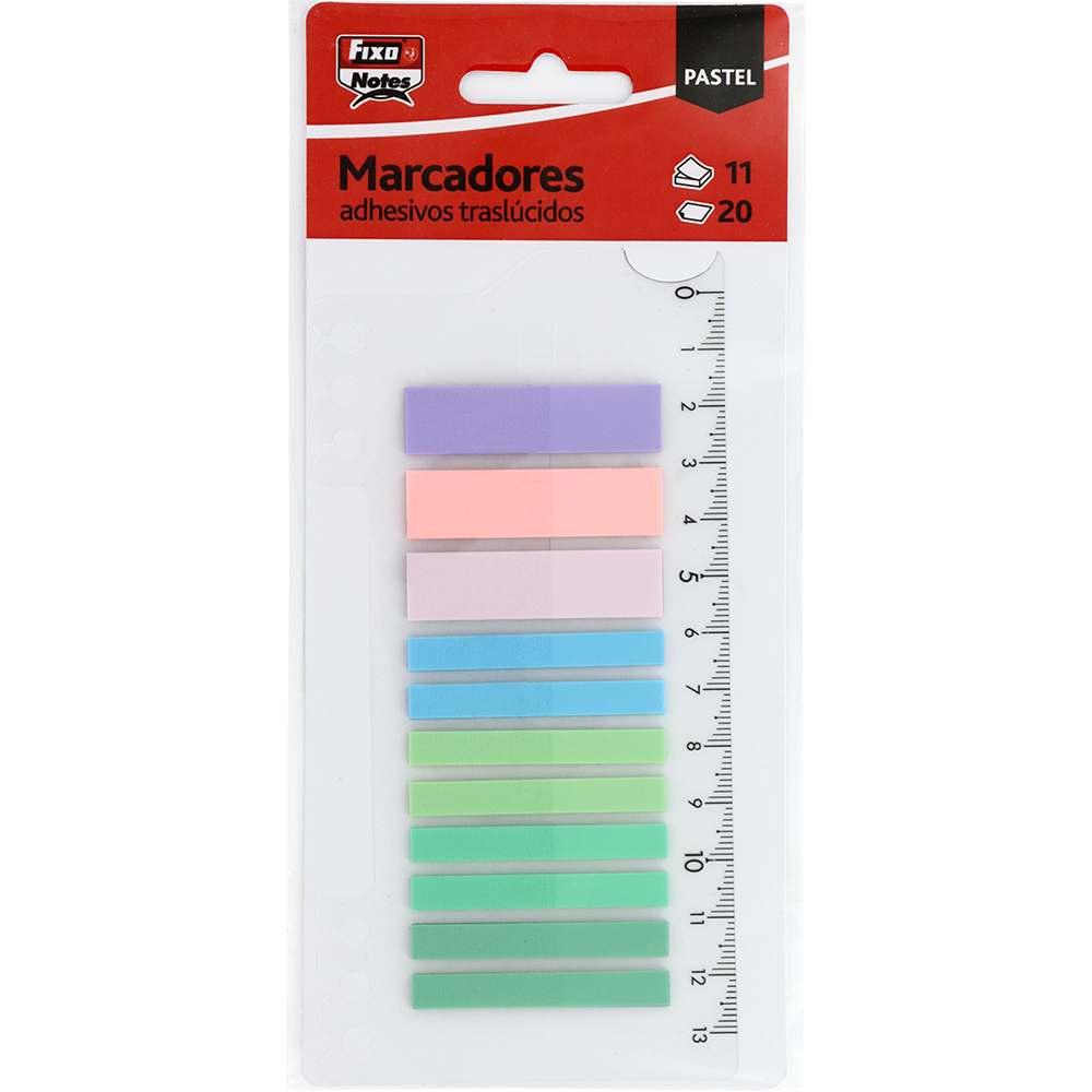 PACK3 MARCADORES 10H 38X50MM C/REGUA FLU