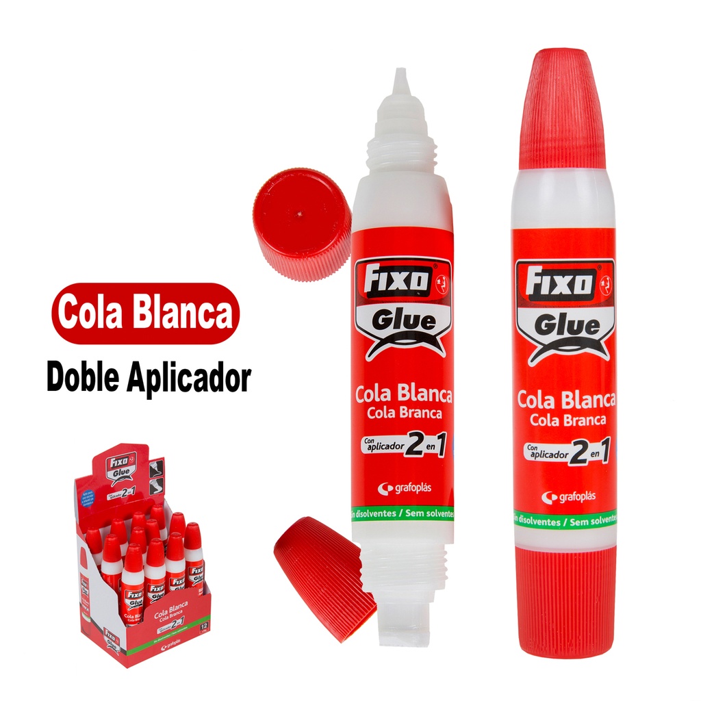 COLA BRANCA 35G FIXO C/APLICADOR DUPLO
