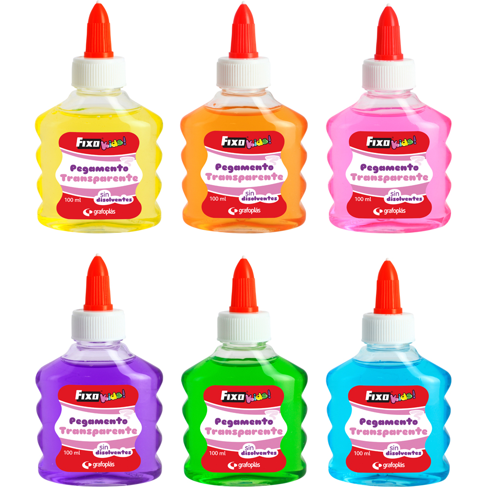 COLA TRANSPAR. 100ML FIXOKIDS SORT.