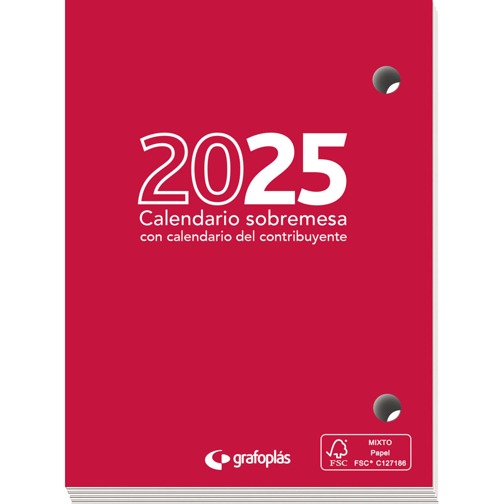 CALENDARIO SOBREMESA CAST.TACO 25 C10