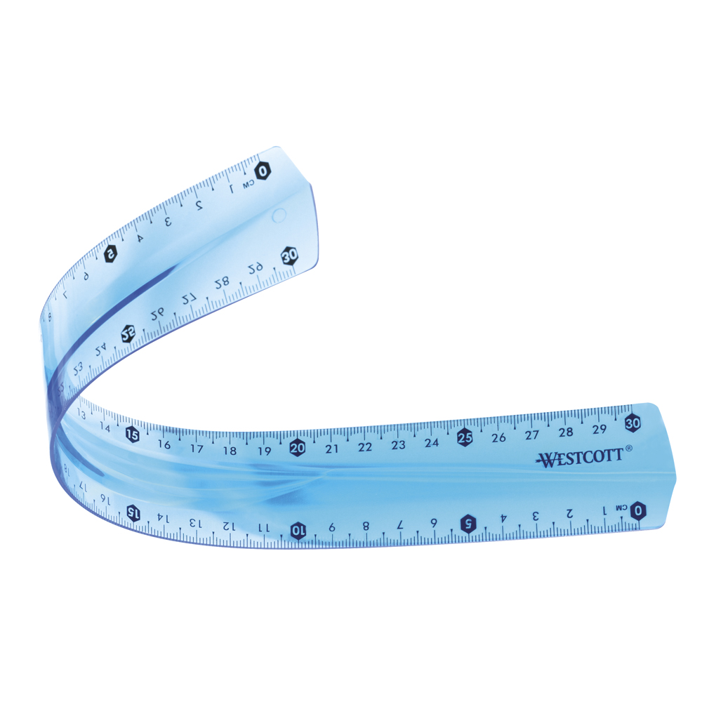 REGUA 30 CM FLEXIVEL RESISTENTE ROTURAS