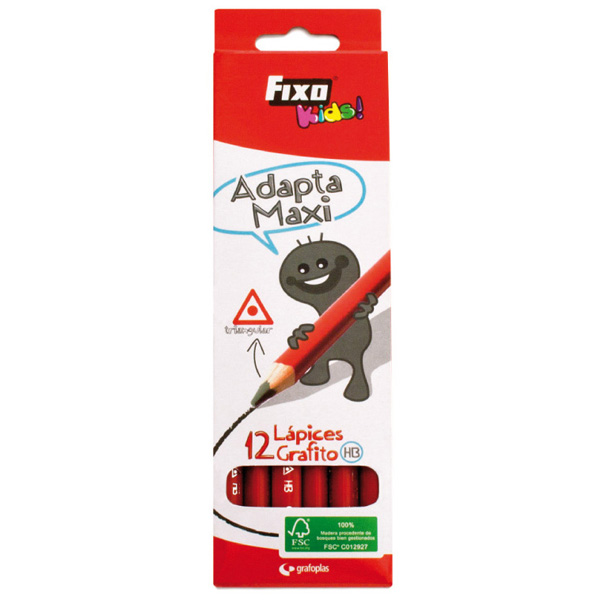 CAIXA 12 LAPIS HB GRAF.FIXO ADAPTA.MAX