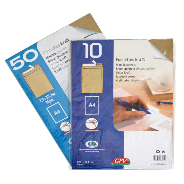 PAQ.10 ENV. KRAFT ARMADO 260X330 120G