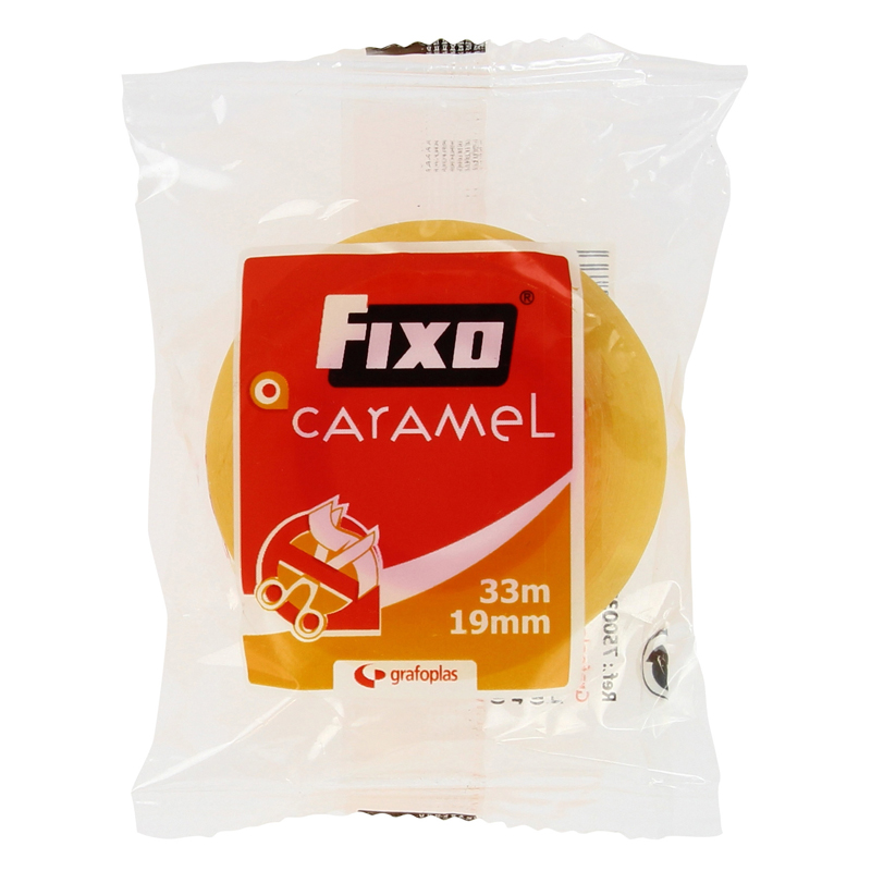 FITA ADESIVA FIXO CARAMEL 33MX19MM EMB.