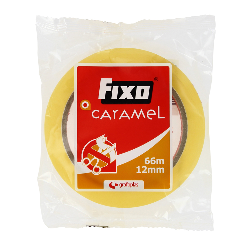 FITA ADESIVA FIXO CARAMEL 66MX12MM EMB.
