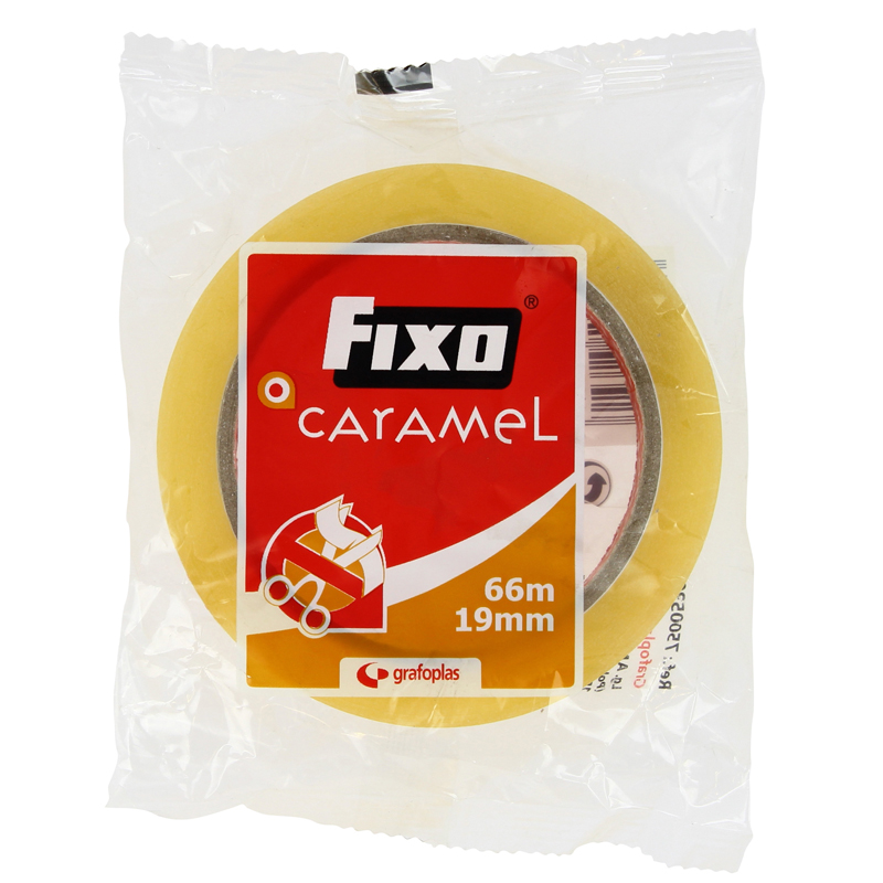 FITA ADESIVA FIXO CARAMEL 66MX19MM EMB.