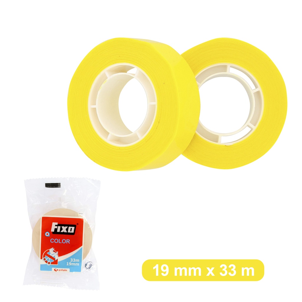 FIXO COLOR 33MX19MM EMB. AMARELO