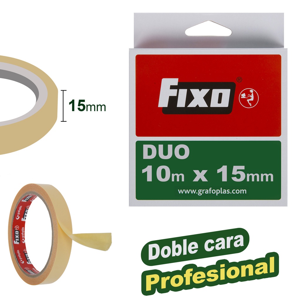 DUO FITA ADESIVA DOB CARA 10MX15MM FIXO