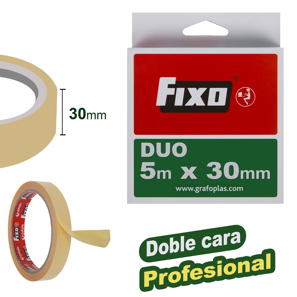 DUO FITA ADESIVA DUPLO CARA 5M X 30MM