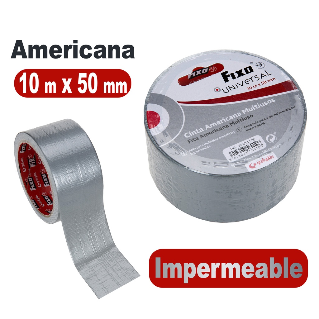 FITA AMERICANA FIXO UNIVERSAL 10MX50MM