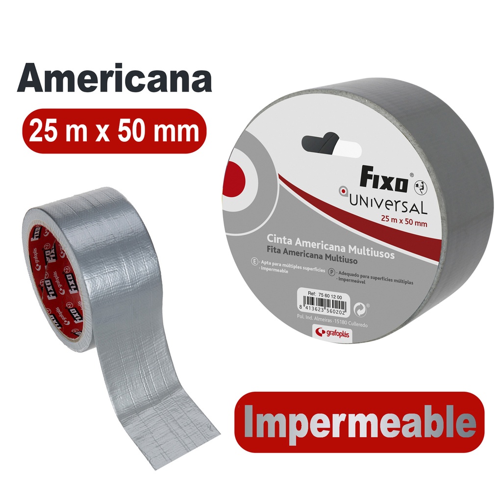 FITA AMERICANA FIXO UNIVERSAL 25MX50MM