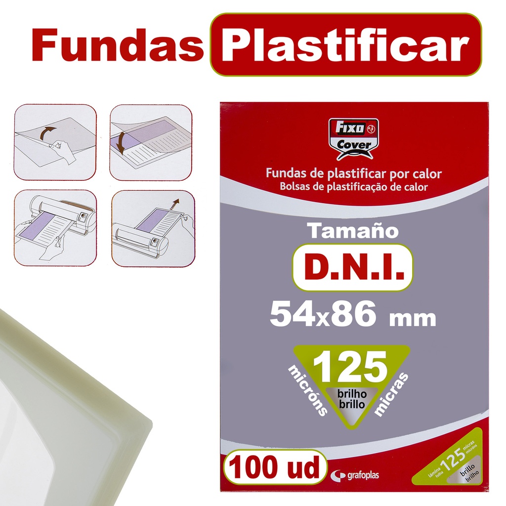 CAIXA 100 BOLSASPLAST.BRILHANTE 54X86MM 125MY