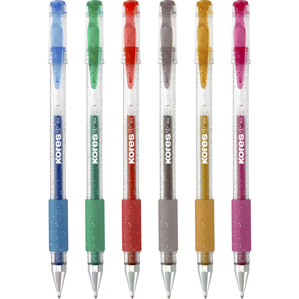 PACK6 ESF 1MM BG4 T.GEL GLITTER SORT.