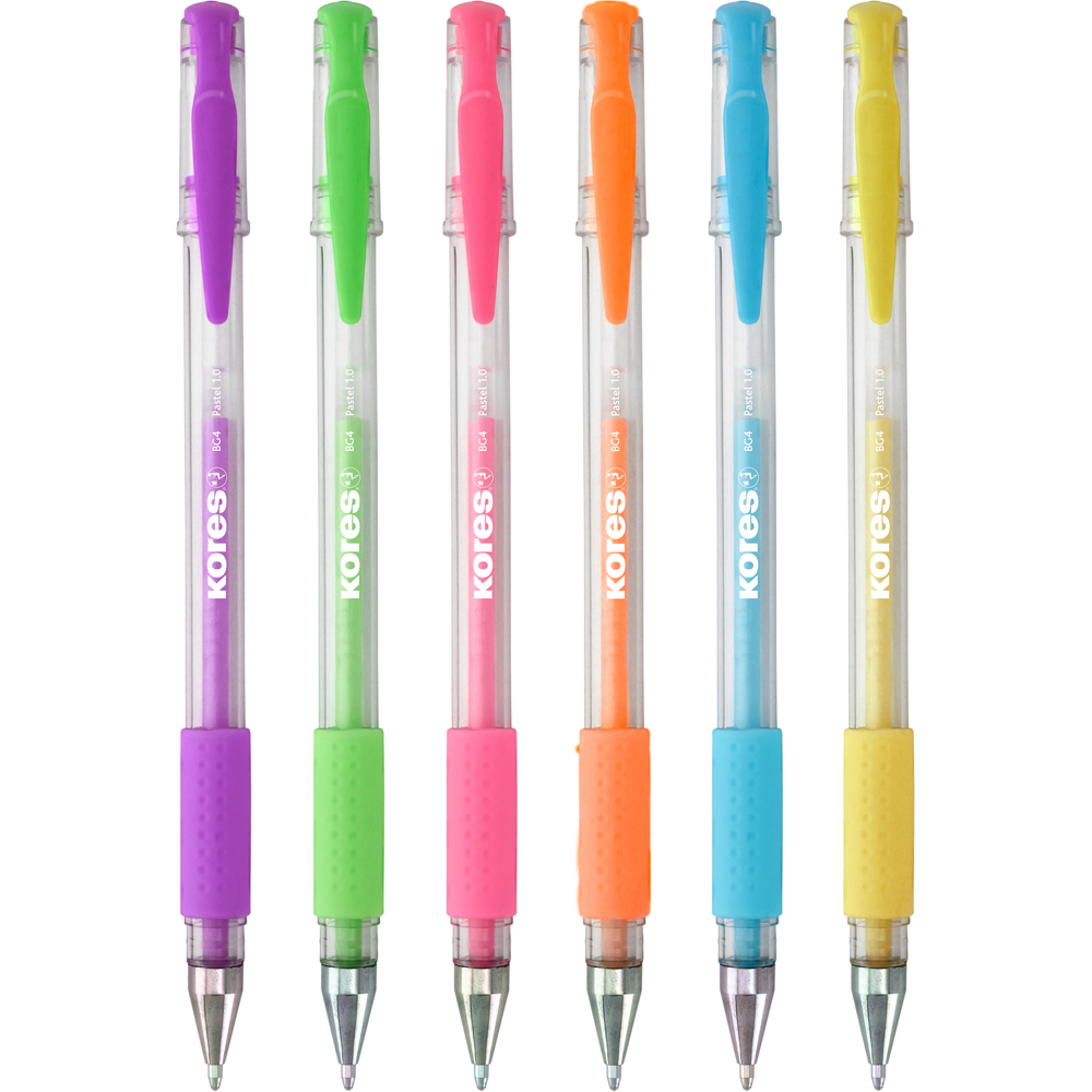 PACK6 ESF 1MM BG4 T.GEL PASTEL SORT.