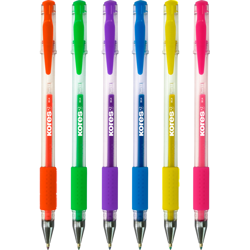 PACK6 ESF 0,8MM BG4 T.GEL FLUOR SORT.